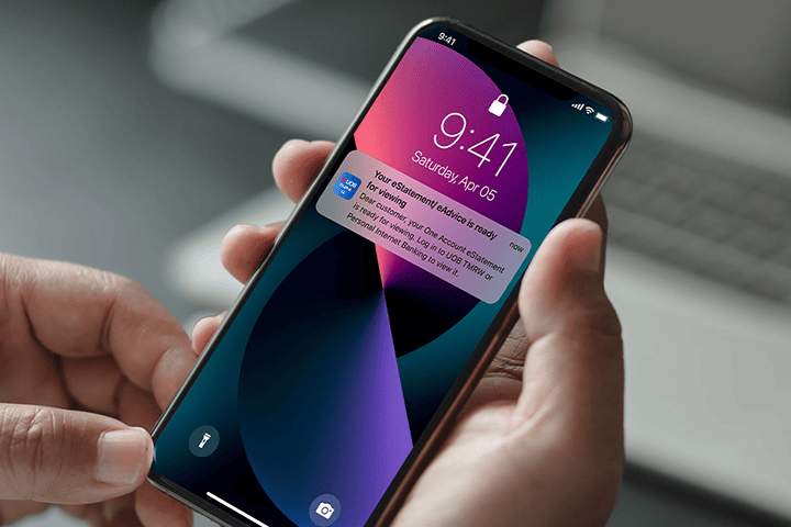 Secure banking notifications